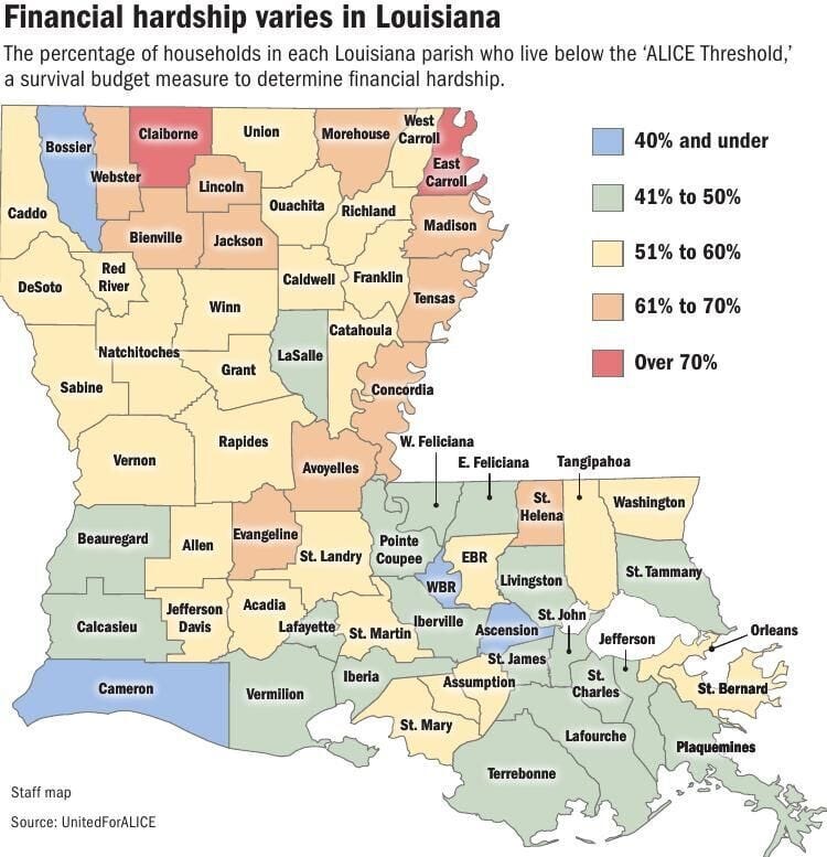 Work Hard, Stay Broke: Half of Louisiana Families Can’t Afford Basic Needs