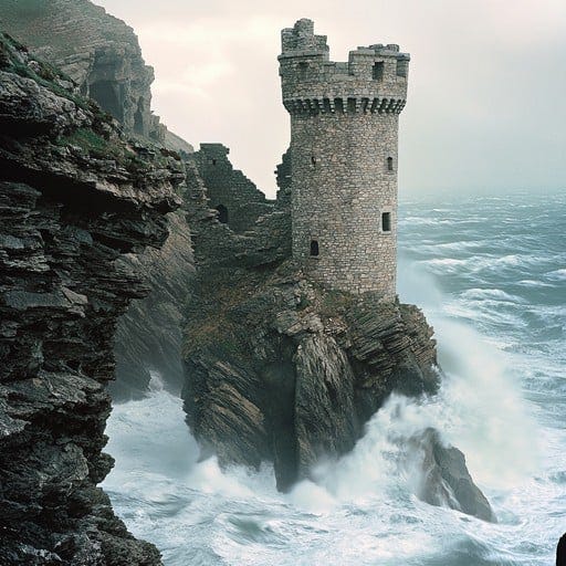 Free Seaside Ancient Tower Image | Download at StockCake Free Seaside Ancient Tower Image | Download at StockCake
