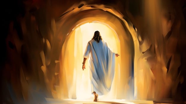 Premium Photo | Resurrection of Jesus Christ from empty tomb
