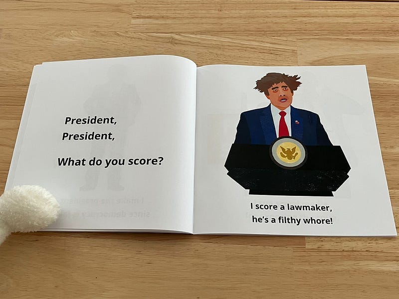 A page from the book, Billionaire, Billionaire, What Do You Steal?