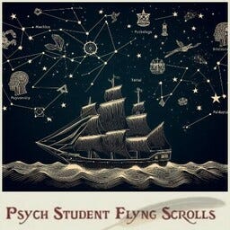 Psych Student Flying Scrolls~