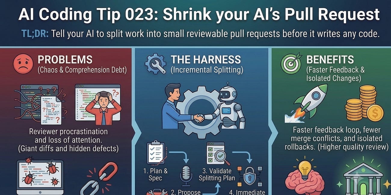 AI Coding Tip 023 - Shrink your AI’s Pull Request