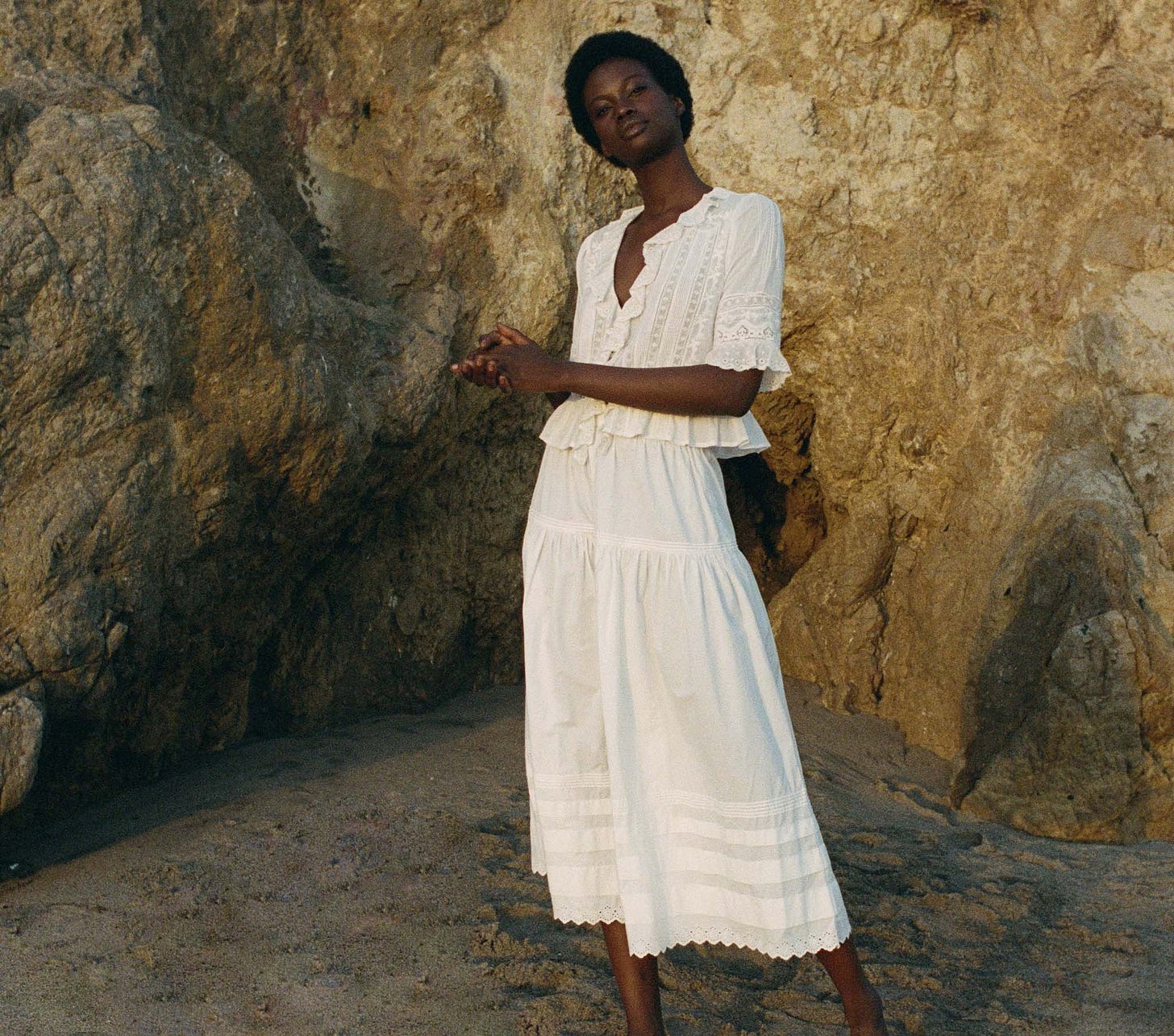 Sebastiane Skirt - Powder | DÔEN