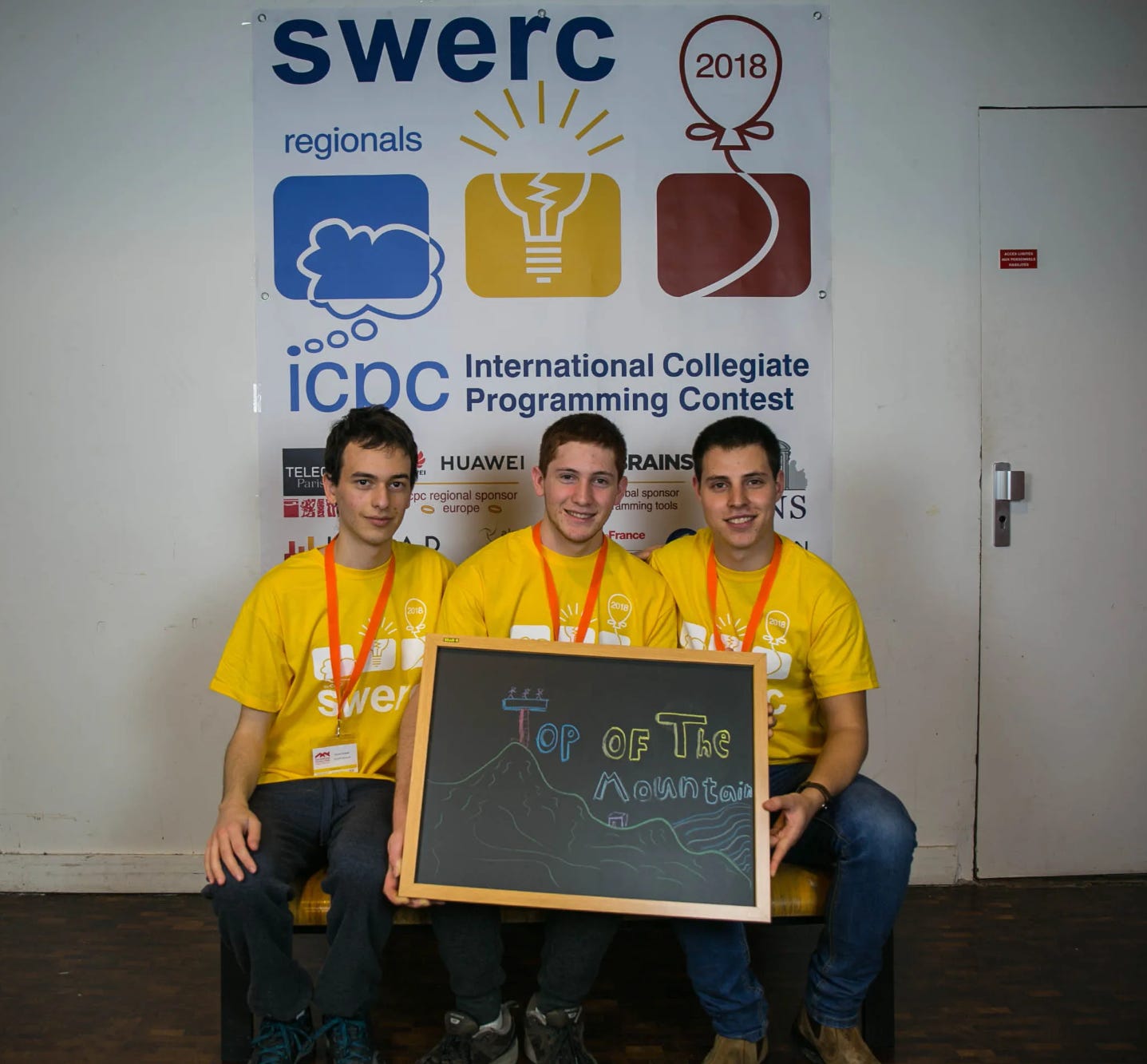 With my team at an ICPC competition