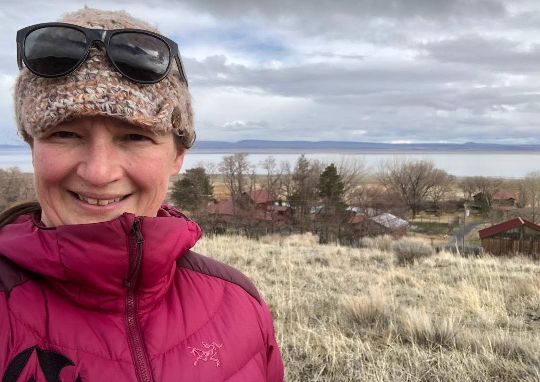 Meghan Robins with PLAYA in background Meghan Robins with PLAYA in background