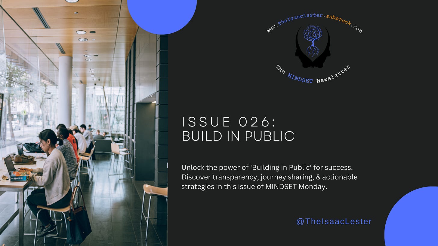 MINDSET Daily Issue 026 | Build In Public MINDSET Daily Issue 026 | Build In Public