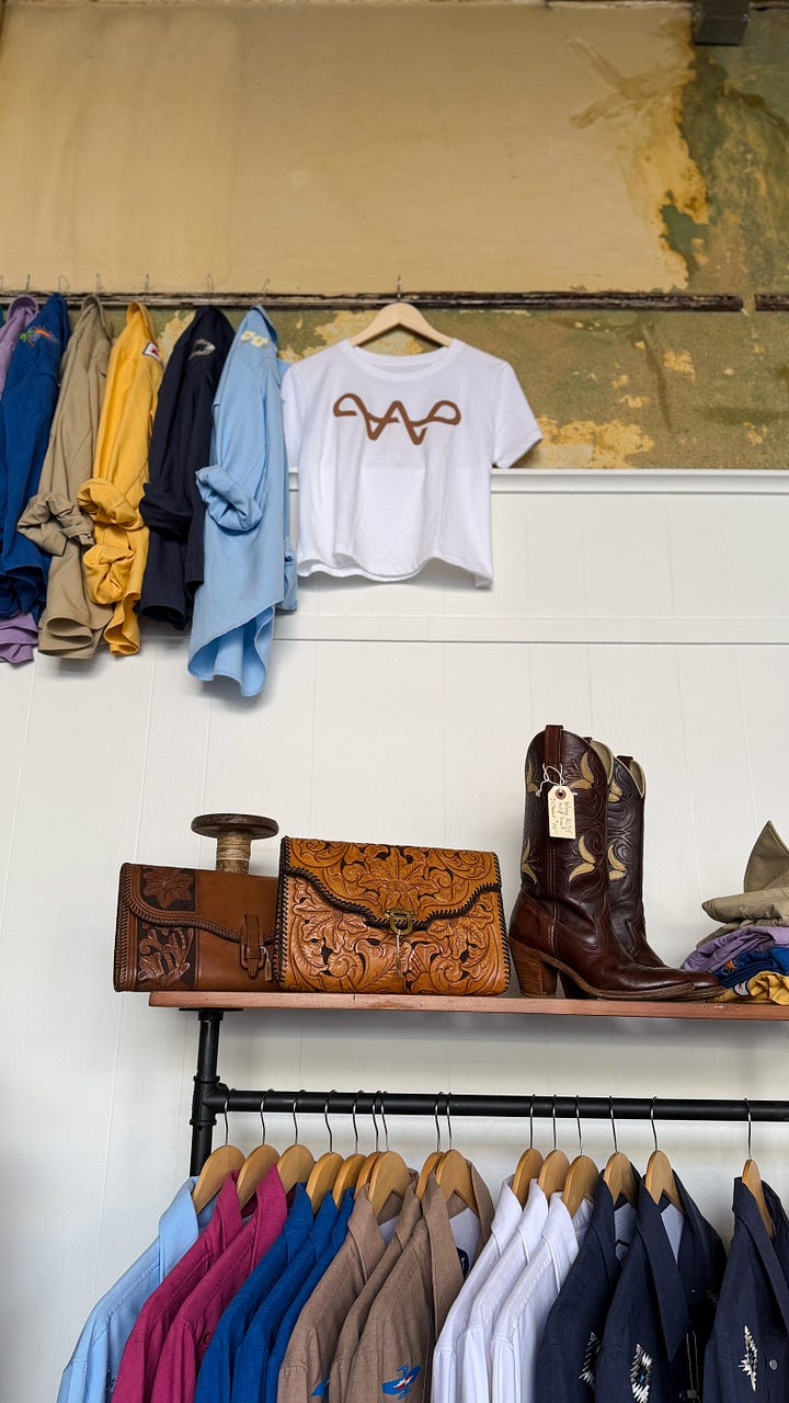 Another up and coming women's clothing brand:  Colleen Tuohy of WYATT OUTDOORS in her new retail location recently opened downtown (110 W Callender St, Livingston MT).