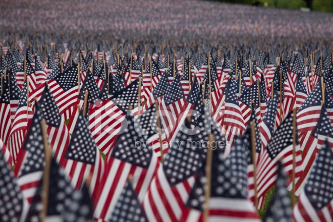 American Flag Memorial A Sea of Flags stock photos - FreeImages.com