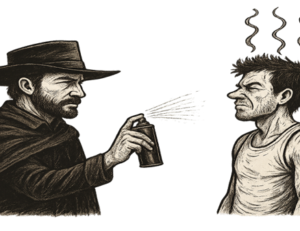 A person spraying a person's face

AI-generated content may be incorrect.