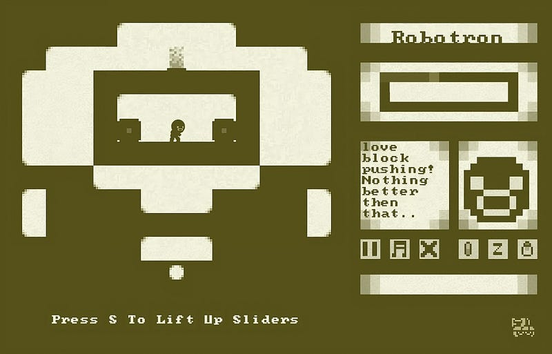 An example of a puzzle involving boxes in Time Fcuk