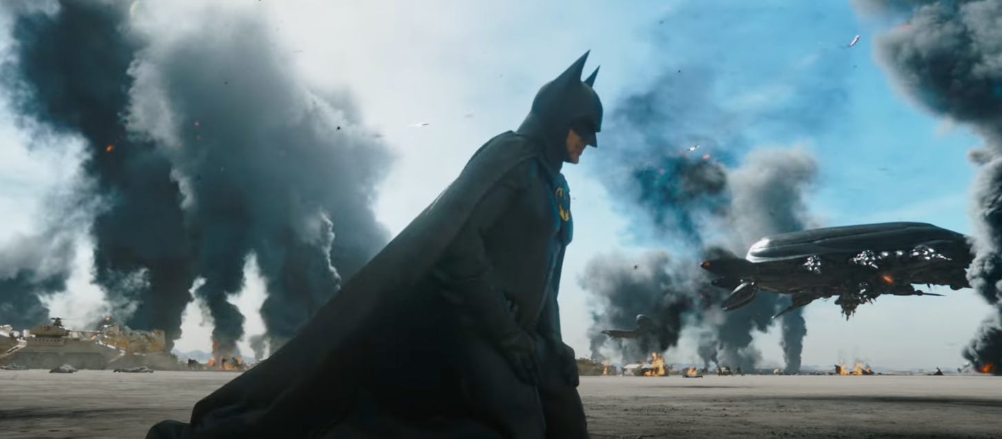 The Flash' Trailer: Michael Keaton Suits Back Up as Batman to Help Ezra  Miller Save the Multiverse | Entertainment Tonight