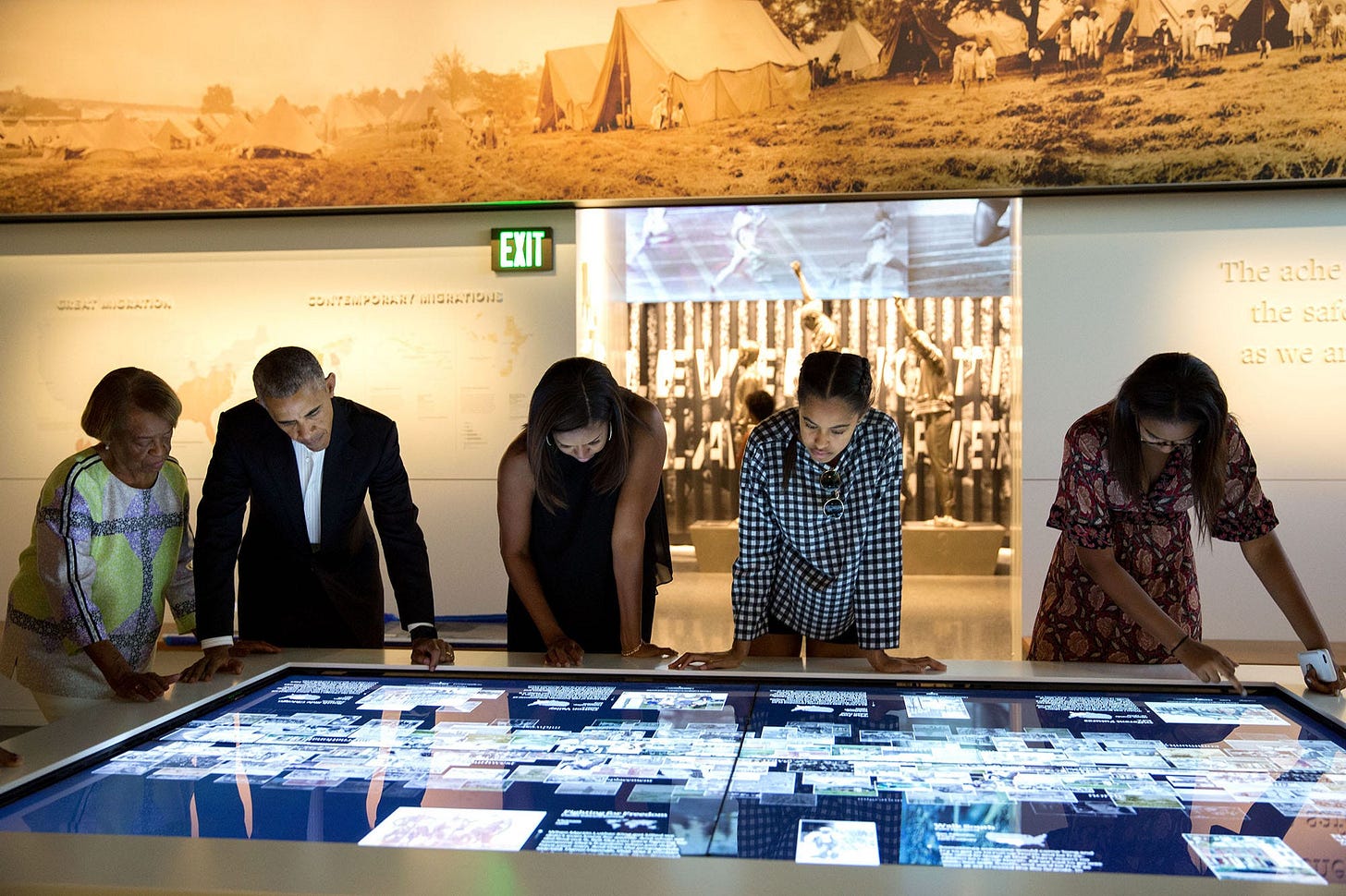 September 14, 2016: The Obama family takes a private tour of the newly opened Smithsonian National Museum of African American History and Culture in Washington, D.C. September 14, 2016: The Obama family takes a private tour of the newly opened Smithsonian National Museum of African American History and Culture in Washington, D.C.