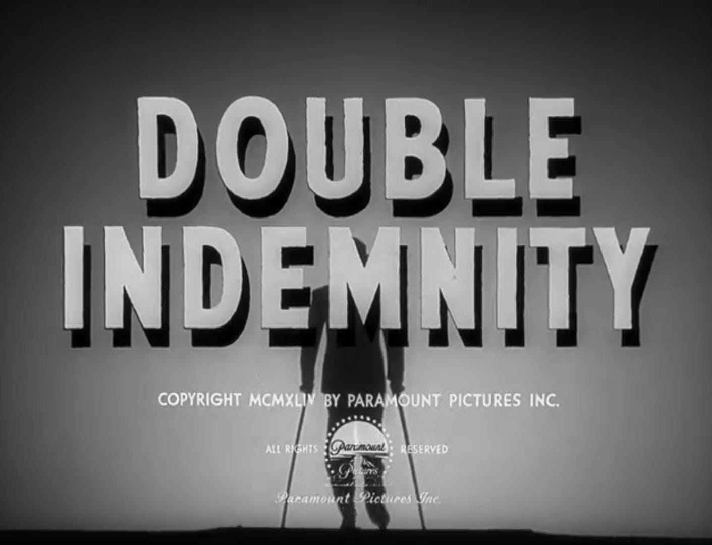 Double indemnity (1944) title screen
