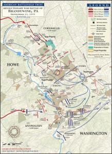 Battle of the Brandywine Map