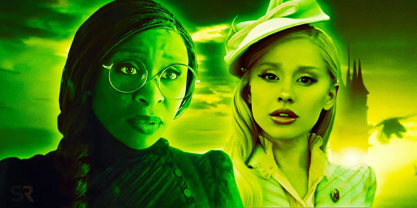 A custom image of Ariana Grande as Glinda and Cynthia Erivo as Elphaba in Wicked A custom image of Ariana Grande as Glinda and Cynthia Erivo as Elphaba in Wicked