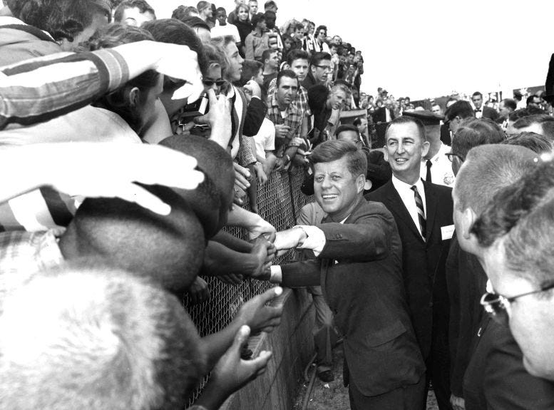 President Kennedy at MacDill Airforce Base in Tampa, Florida, on Monday, November 18, 1963.