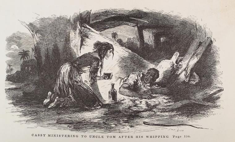 Cassy ministering to Uncle Tom after his whipping - NYPL Digital Collections