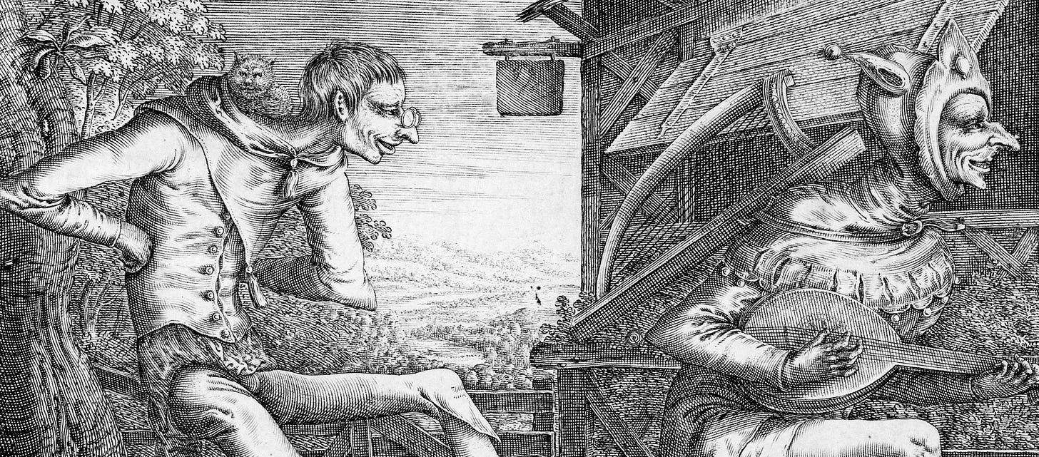 Two Fools of Carnival, by Hendrik Hondius Two Fools of Carnival, by Hendrik Hondius