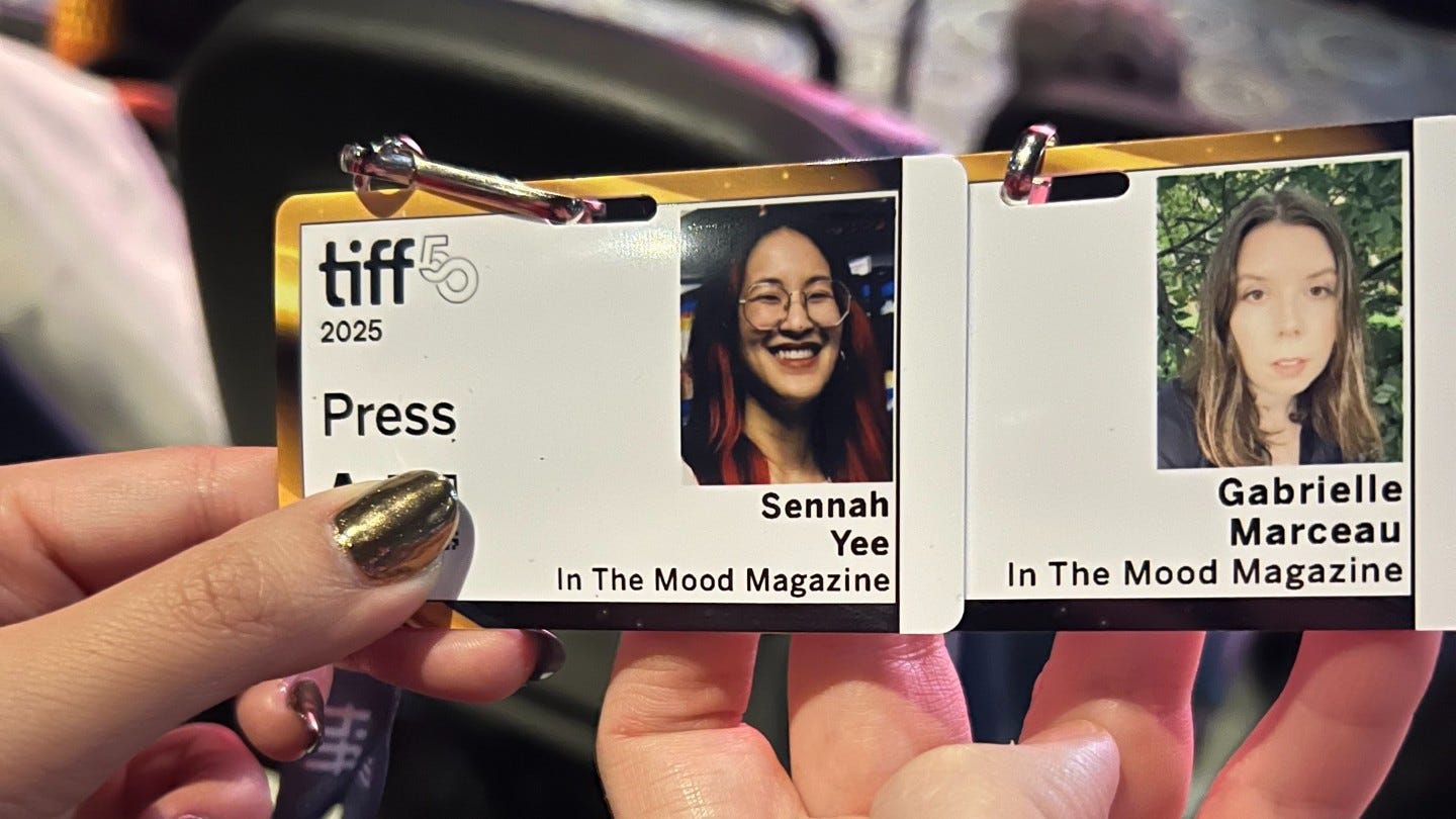 Sennah and Gabrielle's TIFF press passes