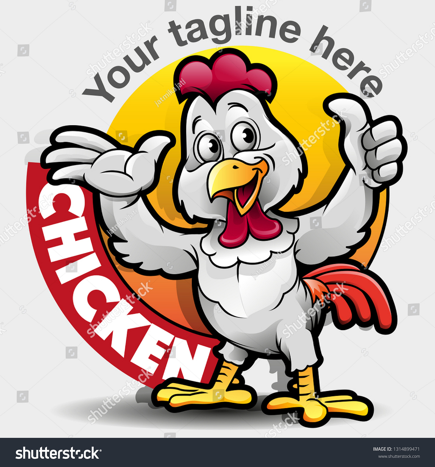 Vector Illustration Happy Chicken Symbol Stock Vector (Royalty Free) 1314899471 | Shutterstock