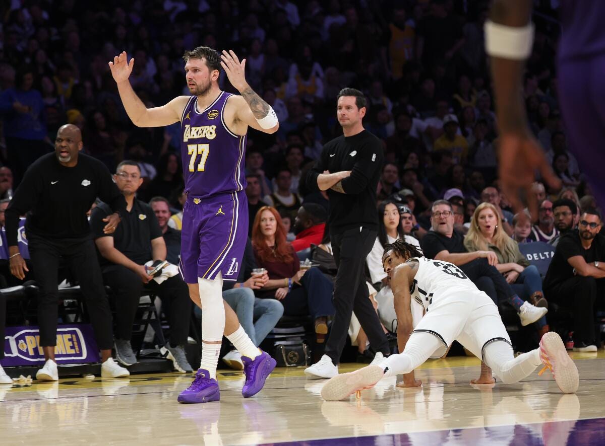 Luka Doncic will serve one-game suspension for techs on Monday - Los Angeles Times Luka Doncic will serve one-game suspension for techs on Monday - Los Angeles Times