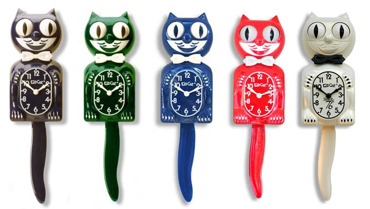 Retro Kit-Cat Clocks in Modern Pantone Colors
