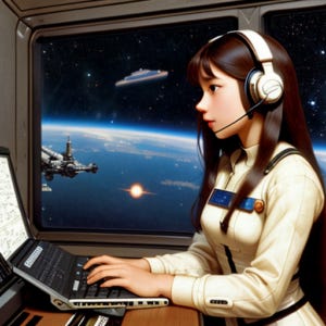 A woman dictating A woman dictating