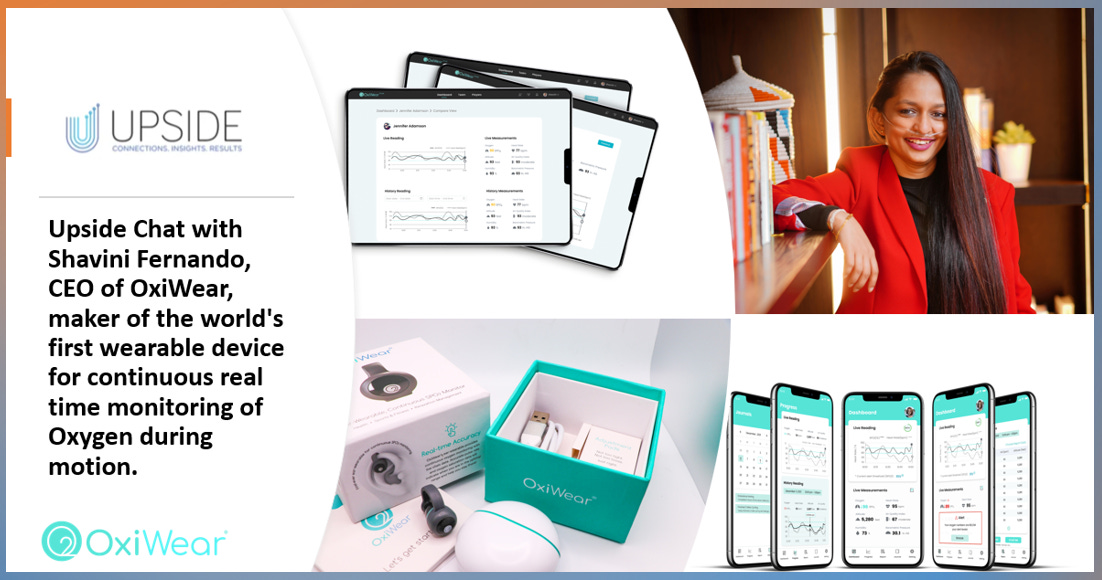 ⭐Upside Chat with Shavini Fernando, CEO of OxiWear, Maker of the World's First Wearable Device for Continuous Real Time Monitoring of Oxygen During Motion. 