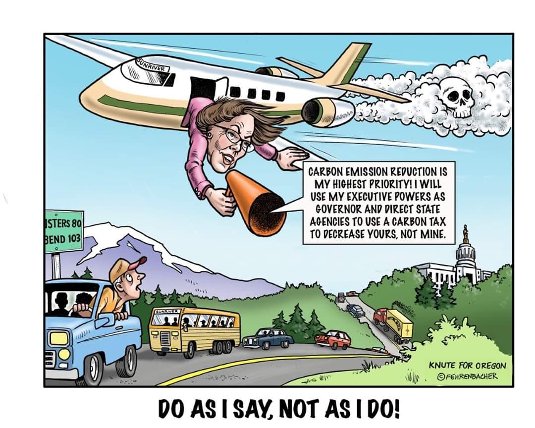 Knutebuehler on X: "If carbon emission reduction is highest priority, true  advocates should lead by example instead of flying in private jets like Gov  Brown recently. Most any other mode of transportation,