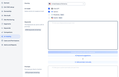 adding prompts for ai search in different tools