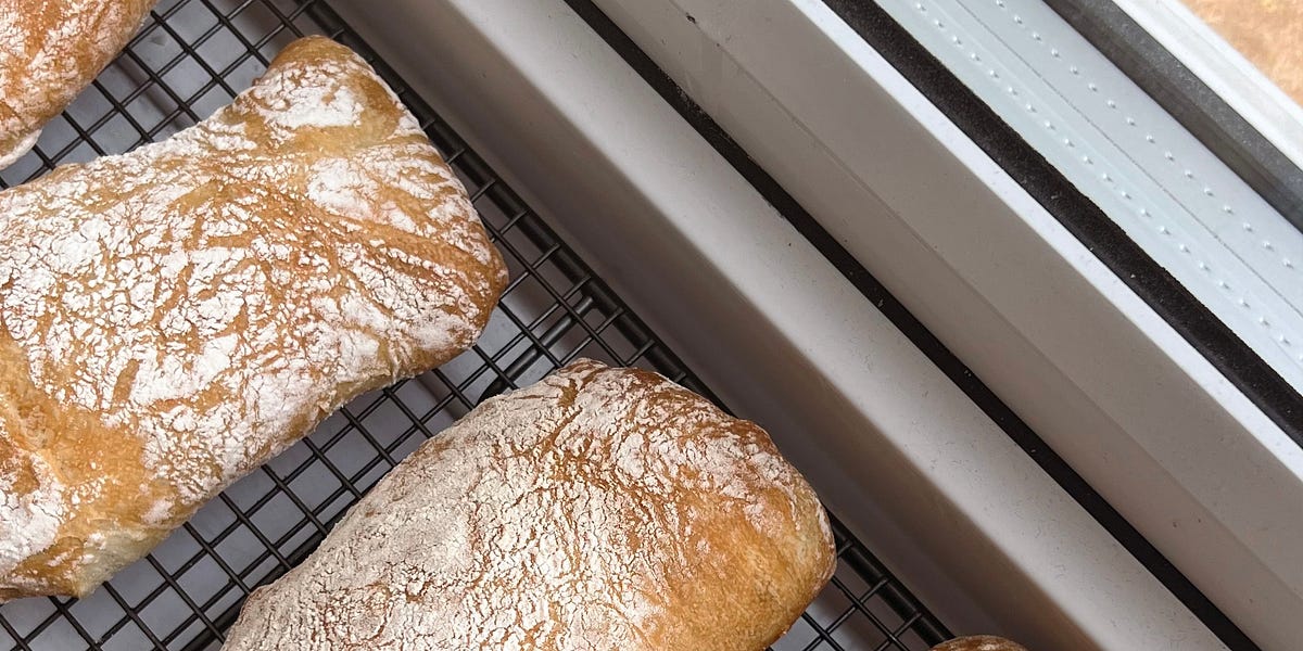 No-knead ciabatta bread recipe - by Maisam Algirgeet