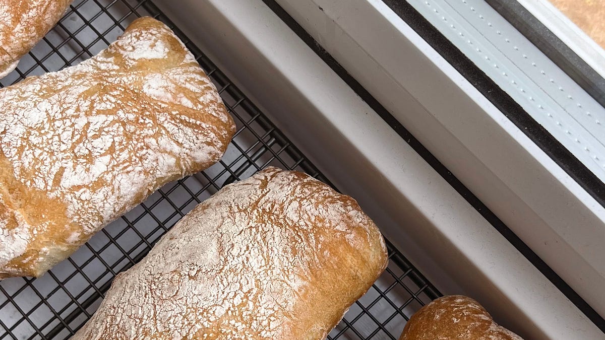 No-knead ciabatta bread recipe - by Maisam Algirgeet