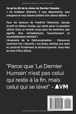 Le dernier Humain - vol 1 front/back cover - french