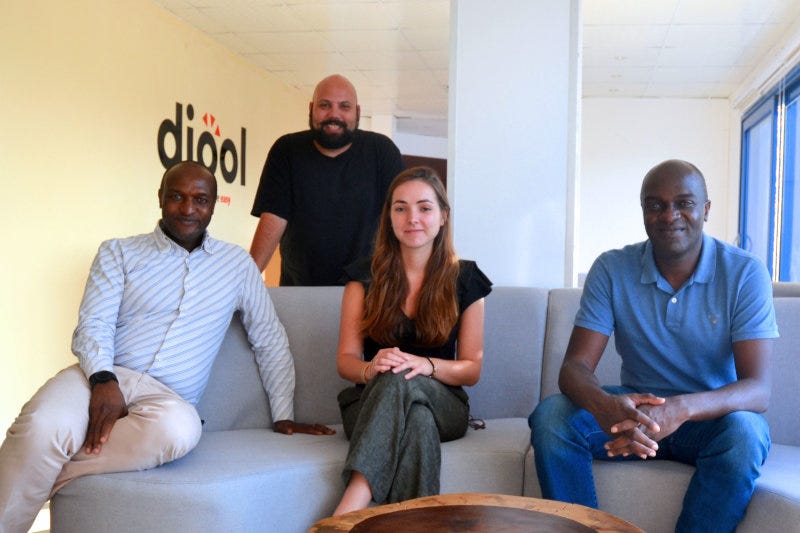 Some Diool staff members at the start-up premises in Douala. Some Diool staff members at the start-up premises in Douala.