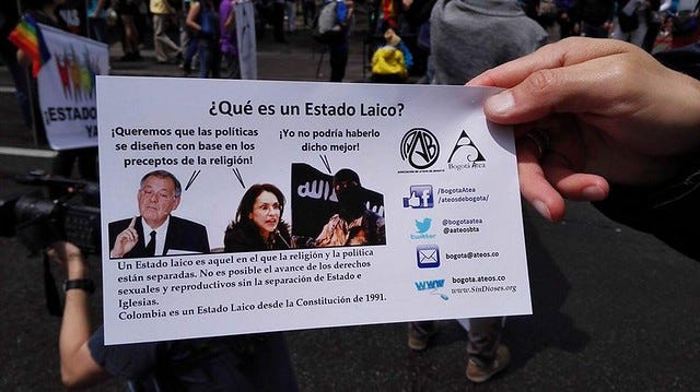 Ateos Marcha Orgullo Gay Bogotá 2016