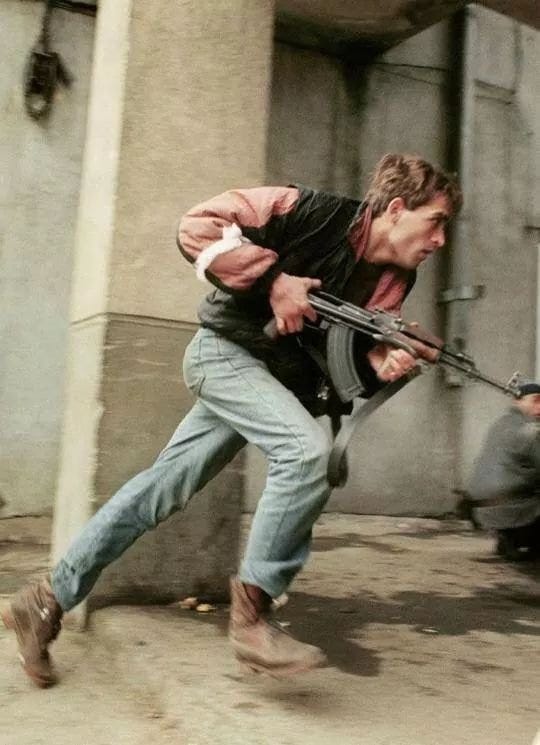 A determined anti-communist fighter during the Romanian Revolution of 1989.