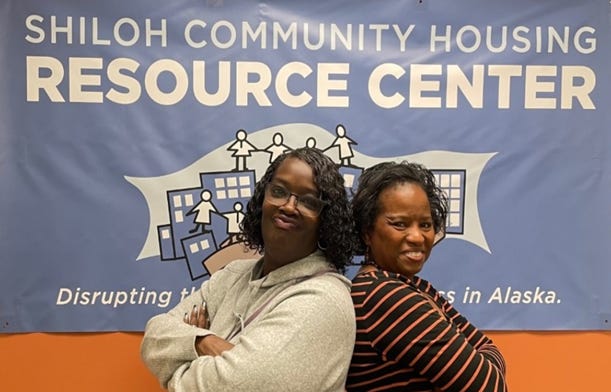 Carmen Nikolia, Assistant to President/CEO, D. Shenee' Williams, are part of a team dedicated to Disrupting the Cycle of Homelessness in Alaska. The Mission of Shiloh Community Housing is to remove barriers to safe, affordable housing.