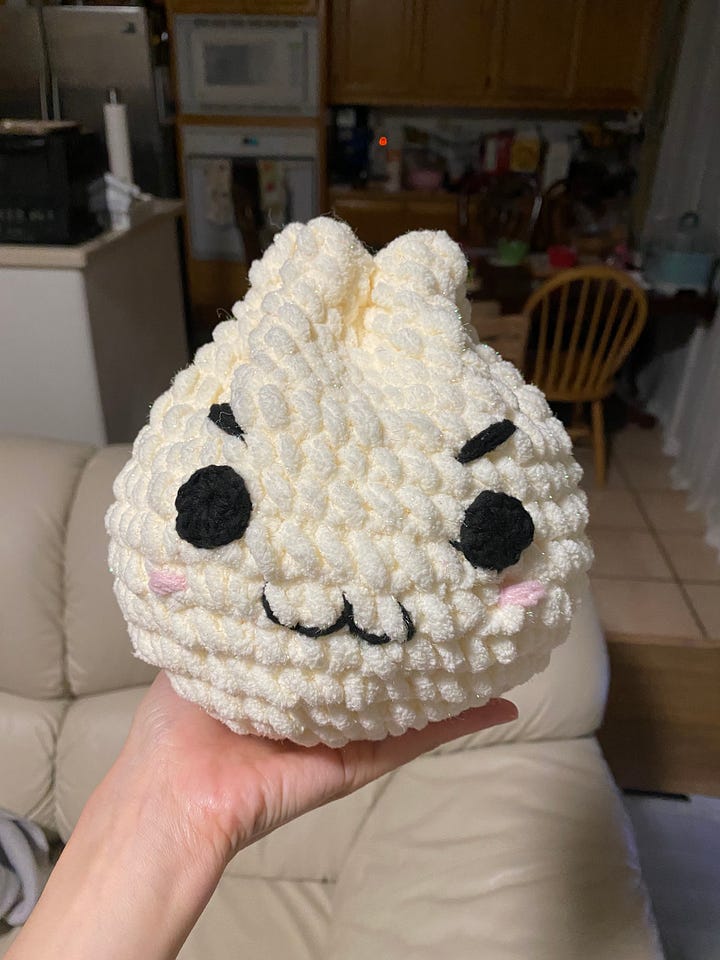 paintings and crochet creations