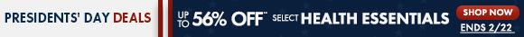 Presidents' Day Deals: Get up to 56% Off** on Select Health Essentials - Ends 2/22