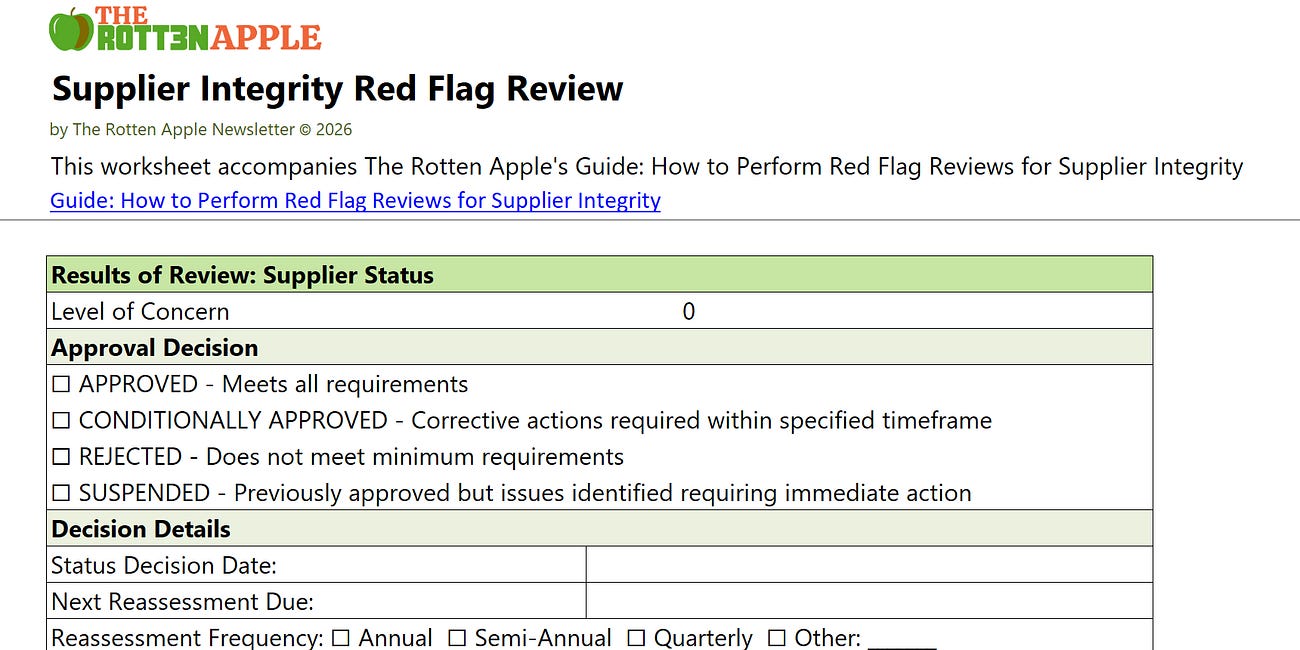 Guide: How to Perform Red Flag Reviews for Supplier Integrity [+ downloadable checklist]