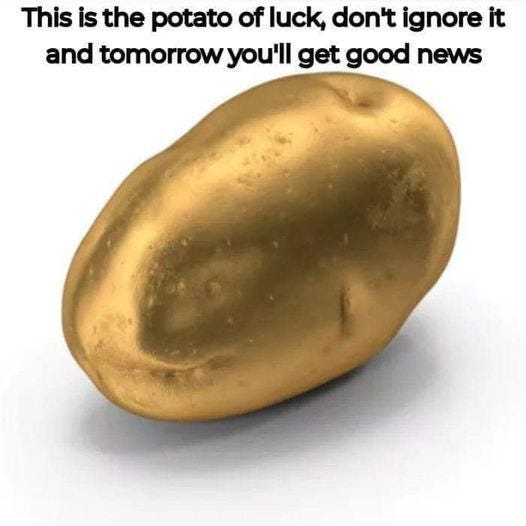 MEME DROP #202: This Is The Potato Of Luck.