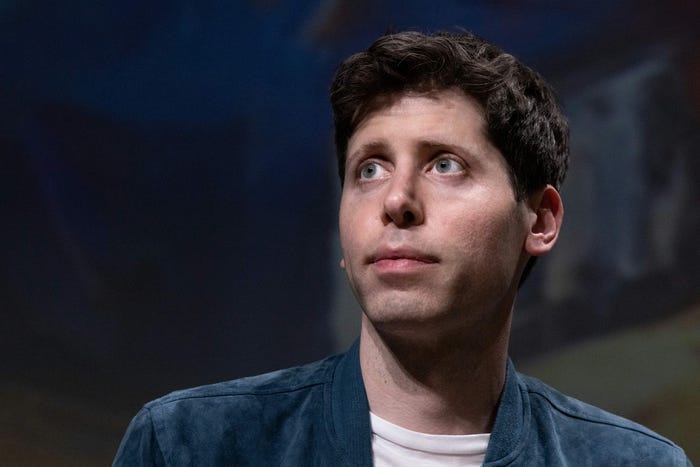Sam Altman looking at something in the distance. Sam Altman looking at something in the distance.