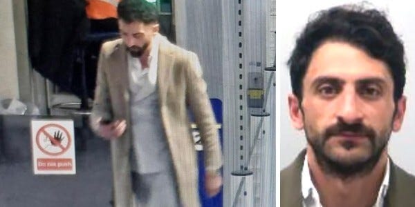 Ceyhan Dinler pictured in Stansted Airport