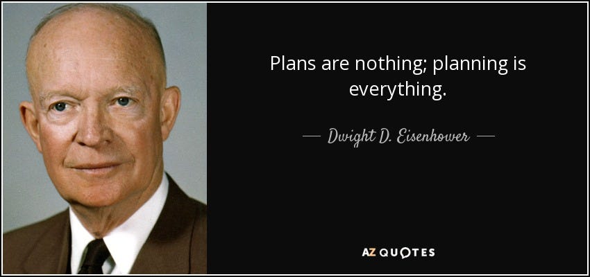 Dwight D. Eisenhower quote: Plans are nothing; planning is everything. Dwight D. Eisenhower quote: Plans are nothing; planning is everything.