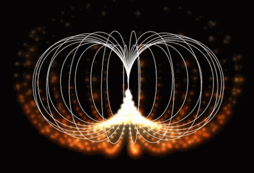 Animation of a torus energy field against a black background. White lines trace looping paths that rise upward through a narrow center, arc outward and downward in widening curves, and wrap back underneath to return through the center again. At the base, a warm glow of golden-orange particles radiates outward like a skirt, suggesting the equator of the form. The motion is continuous and rhythmic. Animation of a torus energy field against a black background. White lines trace looping paths that rise upward through a narrow center, arc outward and downward in widening curves, and wrap back underneath to return through the center again. At the base, a warm glow of golden-orange particles radiates outward like a skirt, suggesting the equator of the form. The motion is continuous and rhythmic.