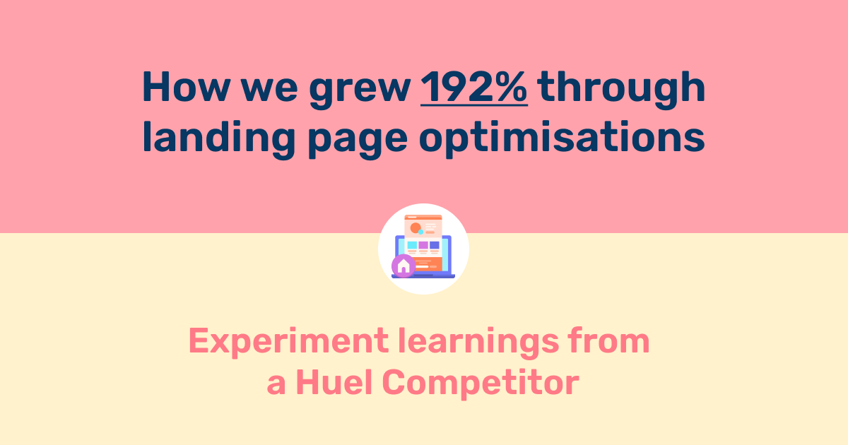 image from GrowthWaves latest newsletter - How we grew 192% through landing page optimisations.