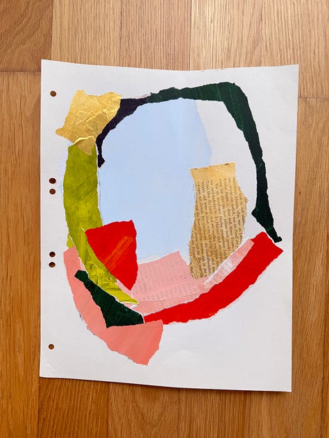 Collection of collage work on paper