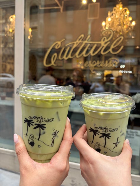 Culture Espresso garment district cookies iced latte chocolate chip coffee shop