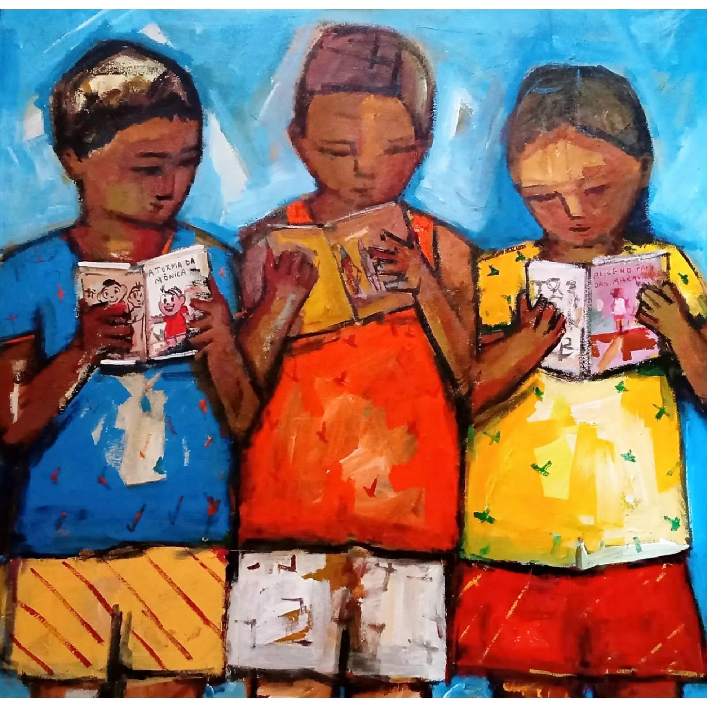 A Leitura 3 – 100x100cm - Brazil Artes • Galeria Online - Pinturas  originais + Frete grátis!