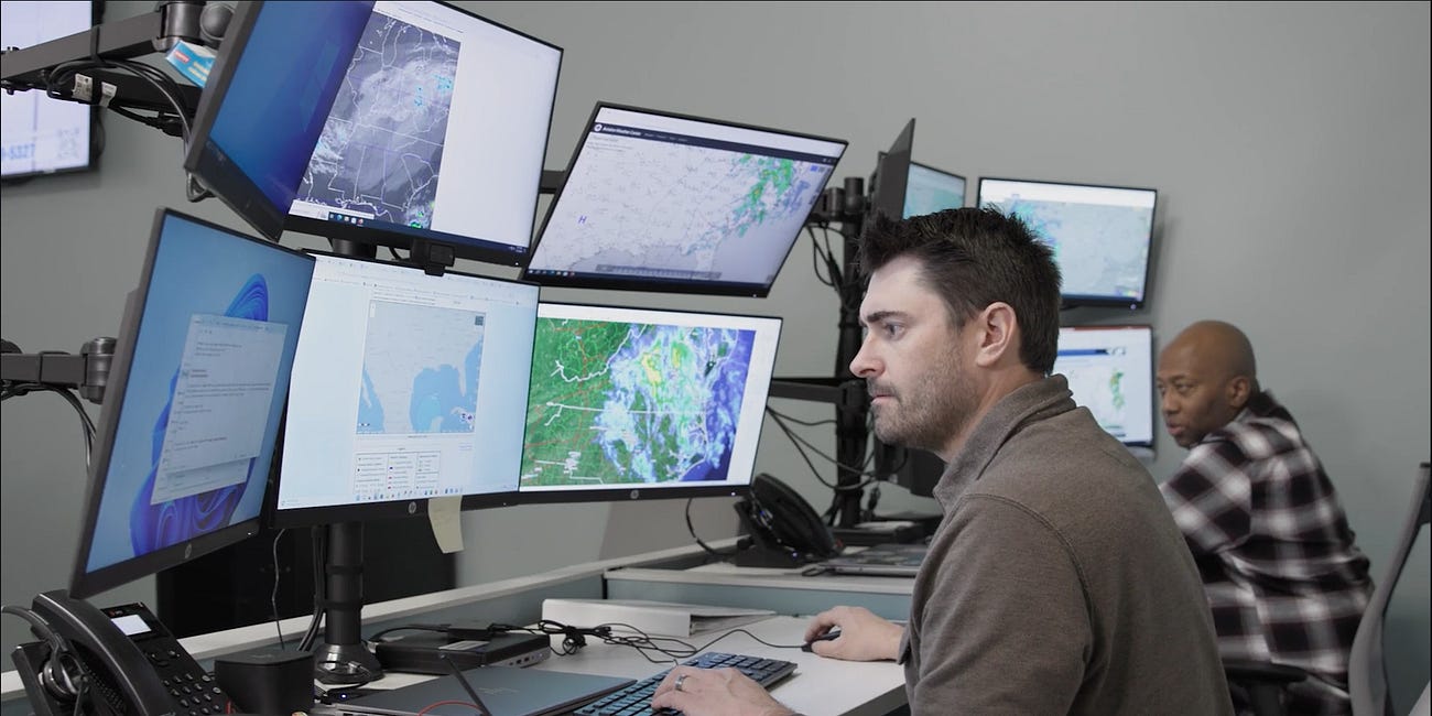 He has one job at Amazon: to expertly study weather every day, 365 days a year